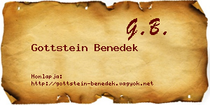 Gottstein Benedek névjegykártya
